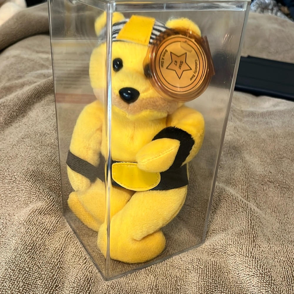 Celebrity bears Hulk Hogan in case mint condition hang tag in protector sleeve